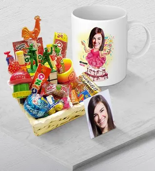 

Personalized Caricature Of Birthday Nostalgic tastes And Mug Gift set-1