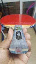 DHS-raqueta de tenis de mesa profesional con Hurricane 8 y goma de arco de estaño FL, Mango para sacudir, palo de Ping Pong con funda, 6002
