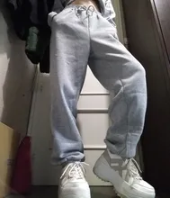 Joggers informales de lana para mujer, pantalones de chándal holgados de cintura alta, Hip-Hop, para correr, trotar, ropa de calle, 2020