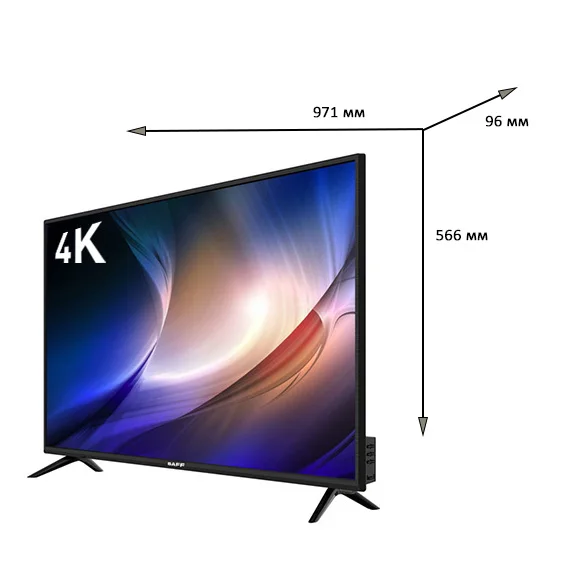 SMART 4K телевизор 43&quot BAFF 43 4КTV ATSr DVBT2 запись телепередач WiFi/LAN беспроводная