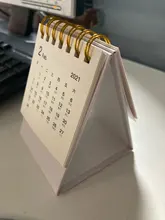 Yoofun-Mini Calendario de escritorio 2021, 8 diseños, adornos creativos de escritorio, calendario de mesa portátil, planificador diario, oficina y escuela