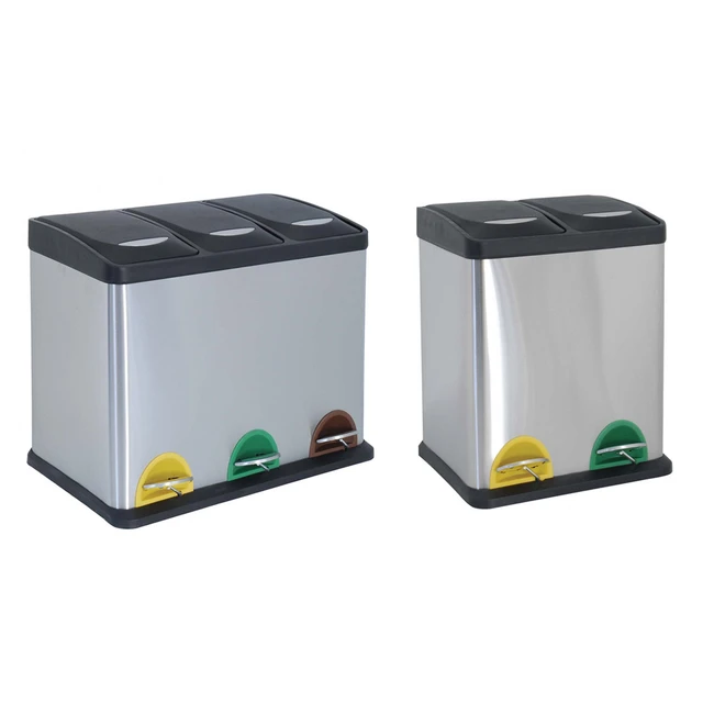 Cubo Basura Reciclaje Acero Inox.