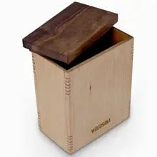 Ящик для хранения чая-натуральный грецкий орех и древесина бука-дровсака