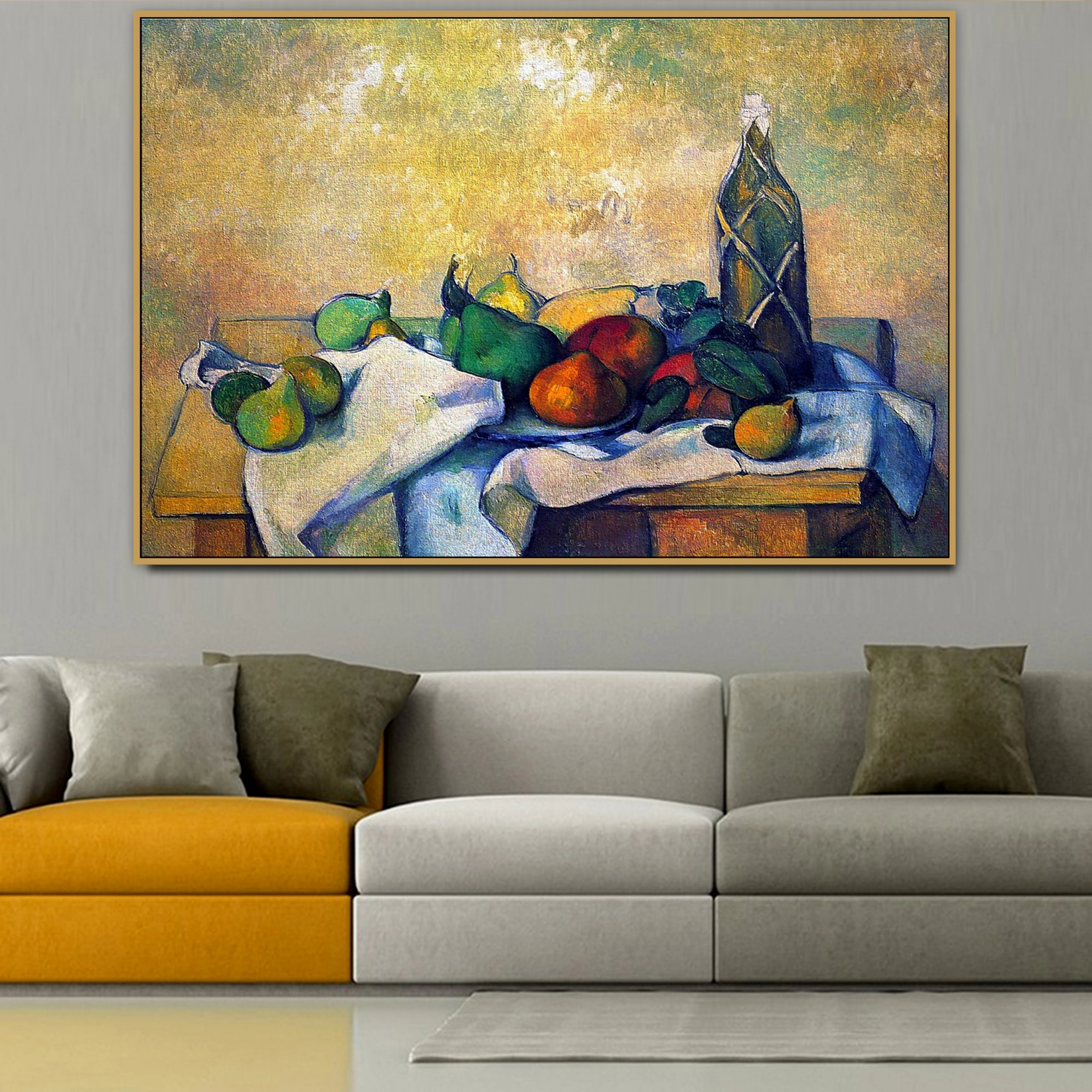Paul Cezanne Old Famous Master Artist Still Life Rum with Fruits Canvas