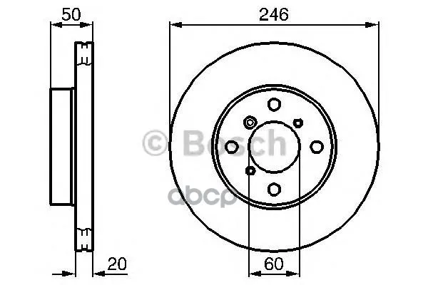 Диск Тормозной Suzuki: Baleno 95-02, Baleno 95-02, Baleno 96-02, Liana 01-, Liana 01- Bosch арт. 0986478841