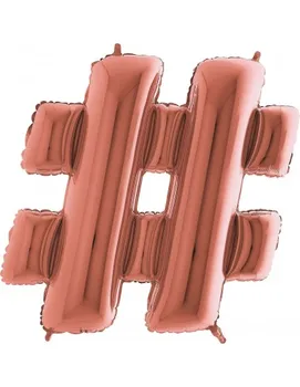 

Balloon Letter Hashtag Rose Gold 100cm