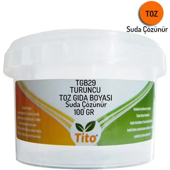 

Orange Food Renklendiricisi Powder Water Soluble 100 g