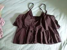 Traje de baño de dos piezas para mujer, bañador con doble volante y cintura alta, tankini con la parte inferior fruncida, ropa de baño de talla grande