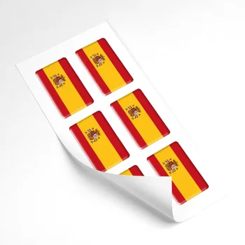 

ESPA SPAIN FLAG gel adhesivo autocollant decals adesivo adesivi aufkleber pack 6 unit 25x15mm