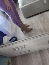 Aphixta-Botas de tacón de hoja de Metal para mujer, Botines de tacón de aguja, de tela elástica, puntiagudas