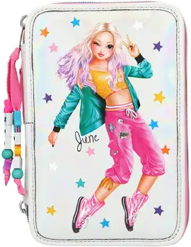 

Depesche 10829 case with 3 zippers and Lyra pencils, TOPModel Dance, approx. 7,5x13x20 cm.