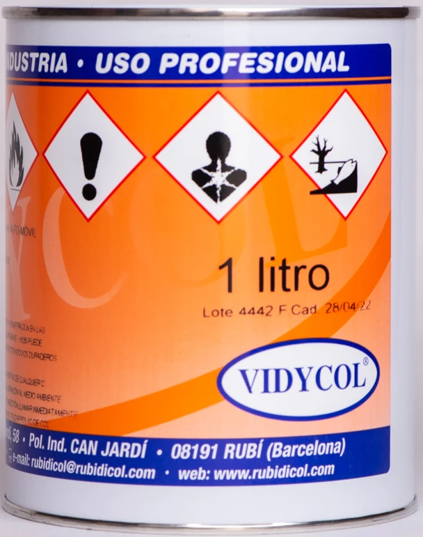 Pegamento resistente alta temperatura para tapicería y TECHO COCHE. Lata de  1L. Cola resistente para aplicar con brocha