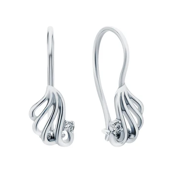 

Silver earrings with cubic zirconium sunlight sample 925