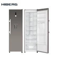 Холодильник однокамерный HIBERG RF-35D NFX, фасад нержавеющая сталь, объем 341 л, No Frost, ручка легкого открывания, диспенсер для воды, светодиодная подсветка камеры, многопоточная система охлаждения