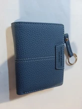 Cartera de piel sintética suave para mujer, cartera amarilla de marca, monedero Mini con broche, tarjetero, billetera corta, Bolso pequeño Delgado, llavero con cremallera