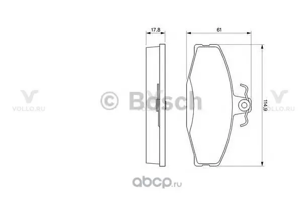 0986424373 BOSCH ДИСКОВЫЕ КОЛОДКИ ПЕРЕДНИЕ