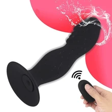 Controle remoto ventosa vibrador anal g-spot prostata massager vibrador anal plugues estimulador de próstata butt plug brinquedo sexual para homem