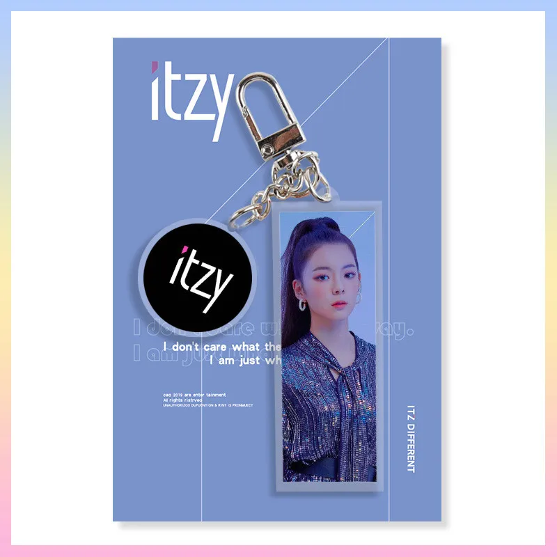 LIA Kpop ITZY IT'z IC акриловый брелок Yuna Lia фото держатель для ключей CHAERYEONG брелок Yeji Ryujin сумка Подвеска Шарм YGG342 - Цвет: LIA