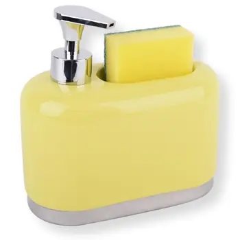 

KOOK TIME liquid soap dispenser for RETRO kitchen with scourer-ceramic/ABS-Nordic lime