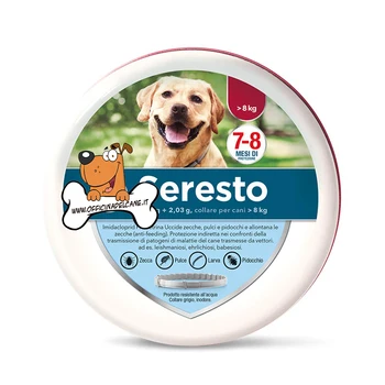 

Collare seresto antipulci zecche zanzare 7-8 mesi di durata cani grandi