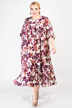 

Summer dress artessa plus size, maxi length, C pockets, from staple.
