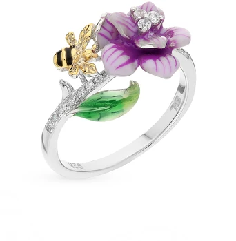 

Silver ring with cubic zirconia sunlight sample 925