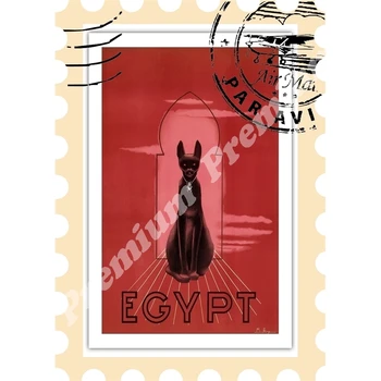 

Egypt vinyl souvenir magnet vintage tourist poster