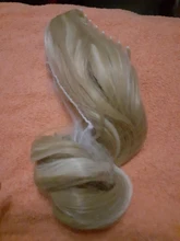 Extensiones de Cabello para mujer, coletas con ondas, 14 pulgadas, pelo sintético Rubio, extensión Natural