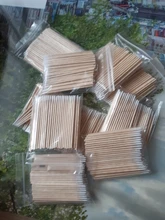 Hisopo de algodón y madera para extensión de pestañas, herramientas médicas para el cuidado de limpieza de oídos, palos de madera, hisopo de algodón, punta de bastoncillos de algodón, 1000 Uds.
