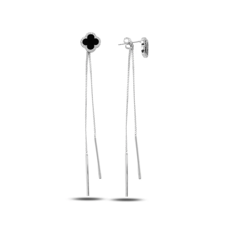 

Armagano Zircon Gemstone Clover Dangle Earrings