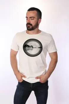 

Angemiel Wear Moonscape Cotton White Men 'S T-Shirt