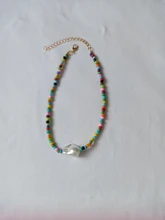 Collar de satélite multicapa con cuentas de arcoíris para mujer, joyería Bohemia hecha a mano, con personalidad