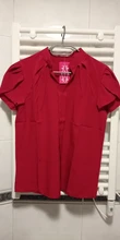 Tops y blusas para mujer, blusas de gasa de manga corta, blancas, de talla grande XXL