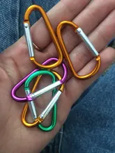 Keychain Climbing-Button-Carabiner Hiking-Hook Safety-Buckle Sports-Tools Aluminium-Alloy