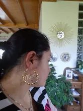 Pendientes de aro grandes personalizados, joyería con nombre personalizado, de estilo hip hop, Sexy, 2020