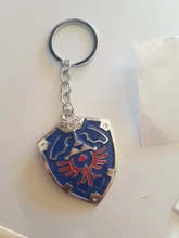 Unisex llavero escudo Hylian/Sheikah pizarra clave colgante cadenas Anime baratija llavero colecciones clave anillo