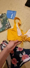 Swimsuit Women Bikini-Sets Bathing-Suits Lemon CUPSHE Lace-Up Print Two-Pieces Sexy Yellow