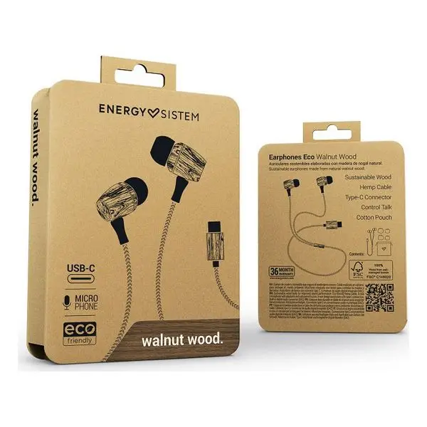 Headphones with Microphone Energy Sistem Eco Wood USB C