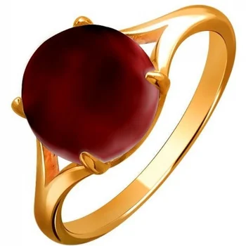 

Esthete ring with 1 garnet in red gold