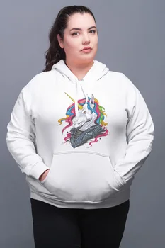 

Angemiel Wear Cool Unicorn White Women 'S Hooded Sweatshirt