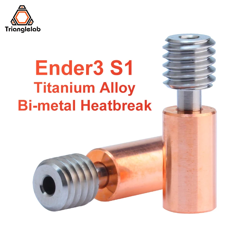 Titanium Alloy Bi-metal Heatbreak Liga de Cobre Compatível com Ender3 Ender5 Impressora 3d Trianglelab-ender3 s1 - Imagem 3