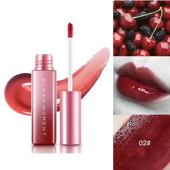 

1Pc Hot Lips Makeup 6 Colors Liquid Lipstick Mirror Surface Lip Gloss Tint Lasting Moisturizing Non-stick Cup Lip Glaze TSLM2