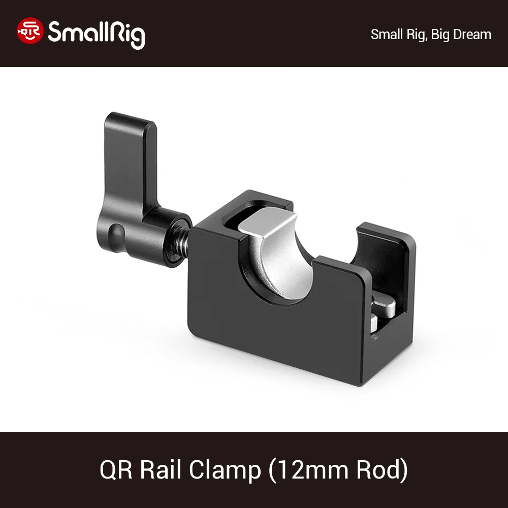 

SmallRig QR Rail Clamp 12mm Rod Clamp For DSLR Camera Cage 12mm Rod- 1403