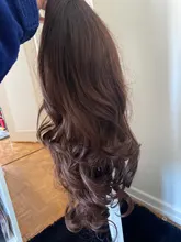 Peluca larga rizada de moda para mujeres negras, resistente al calor medio pelo negro, peluca sintética de fibra para Cosplay