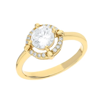 

Sunlight silver ring with sieve and cubic zirconium