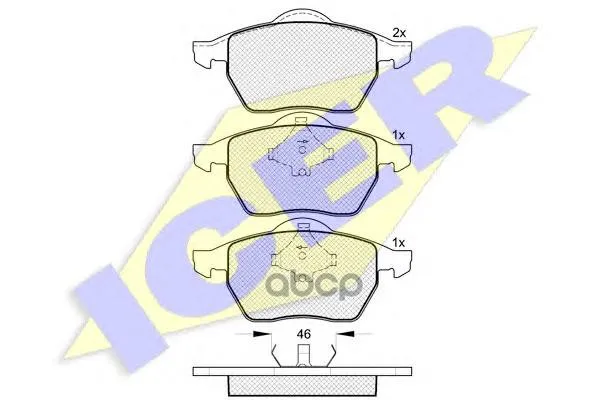 181138_колодки Дисковые Передние! Vwpassat 1.8t/1.9tdi 96-98 Icer 181138 Icer арт. 181138