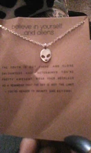 1pc nuevo plata Color damas collar alienígena creativa de moda de aleación de alienígena COLLAR COLGANTE (con)