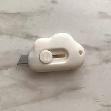 Cuchillo de utilidad Mini para estudiantes, suministros escolares Kawaii de corte de papel para oficina, 1 Uds.