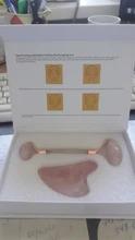 Gua Sha-Rodillo de Jade de cuarzo rosa Natural, masajeador corporal Facial, conjunto de piedra de Jade, herramienta de masaje de belleza para estiramiento Facial