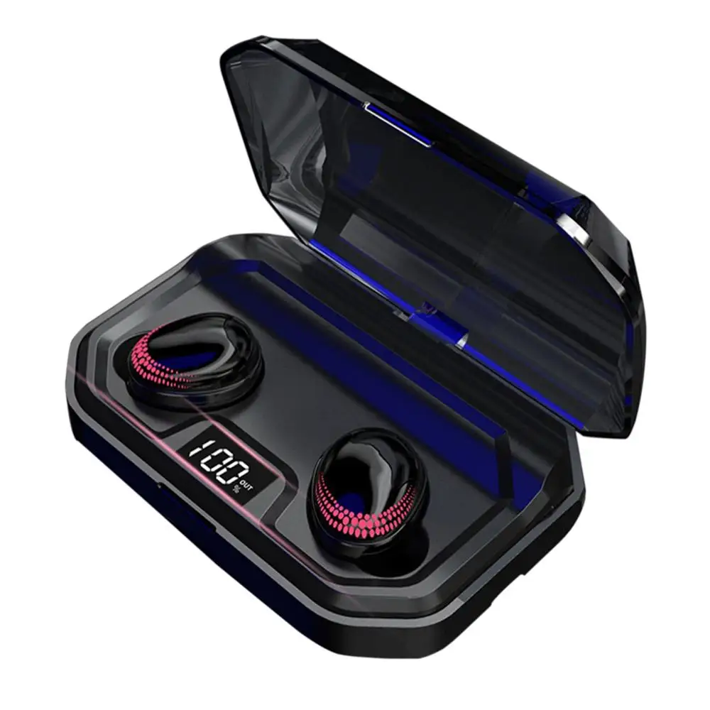 

Black X10 Bluetooth Headset TWS 5.0 Digital Display with Charging Mobile Power 7 Level Waterproof Bluetooth Headsets portable